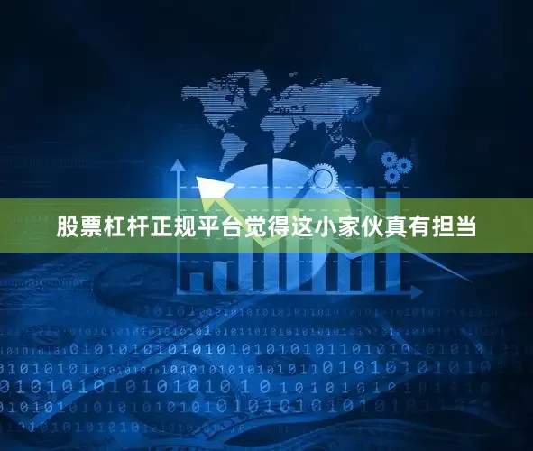 股票杠杆正规平台觉得这小家伙真有担当