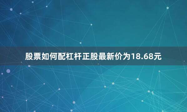 股票如何配杠杆正股最新价为18.68元