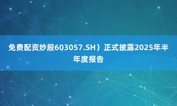 免费配资炒股603057.SH）正式披露2025年半年度报告