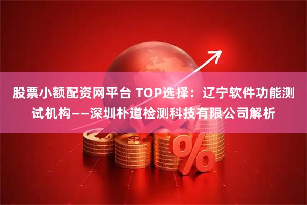 股票小额配资网平台 TOP选择：辽宁软件功能测试机构——深圳朴道检测科技有限公司解析